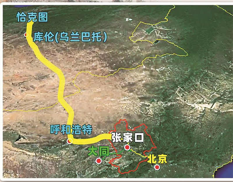 张库大道线路示意图。.jpg