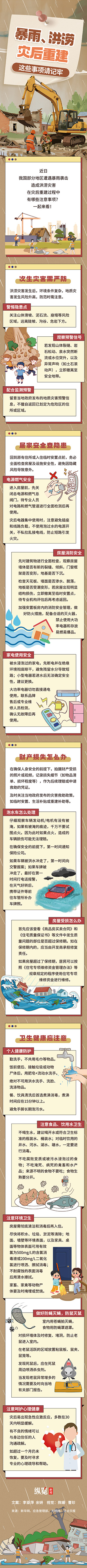 科普长图｜暴雨、洪涝灾后重建，这些事项请记牢！